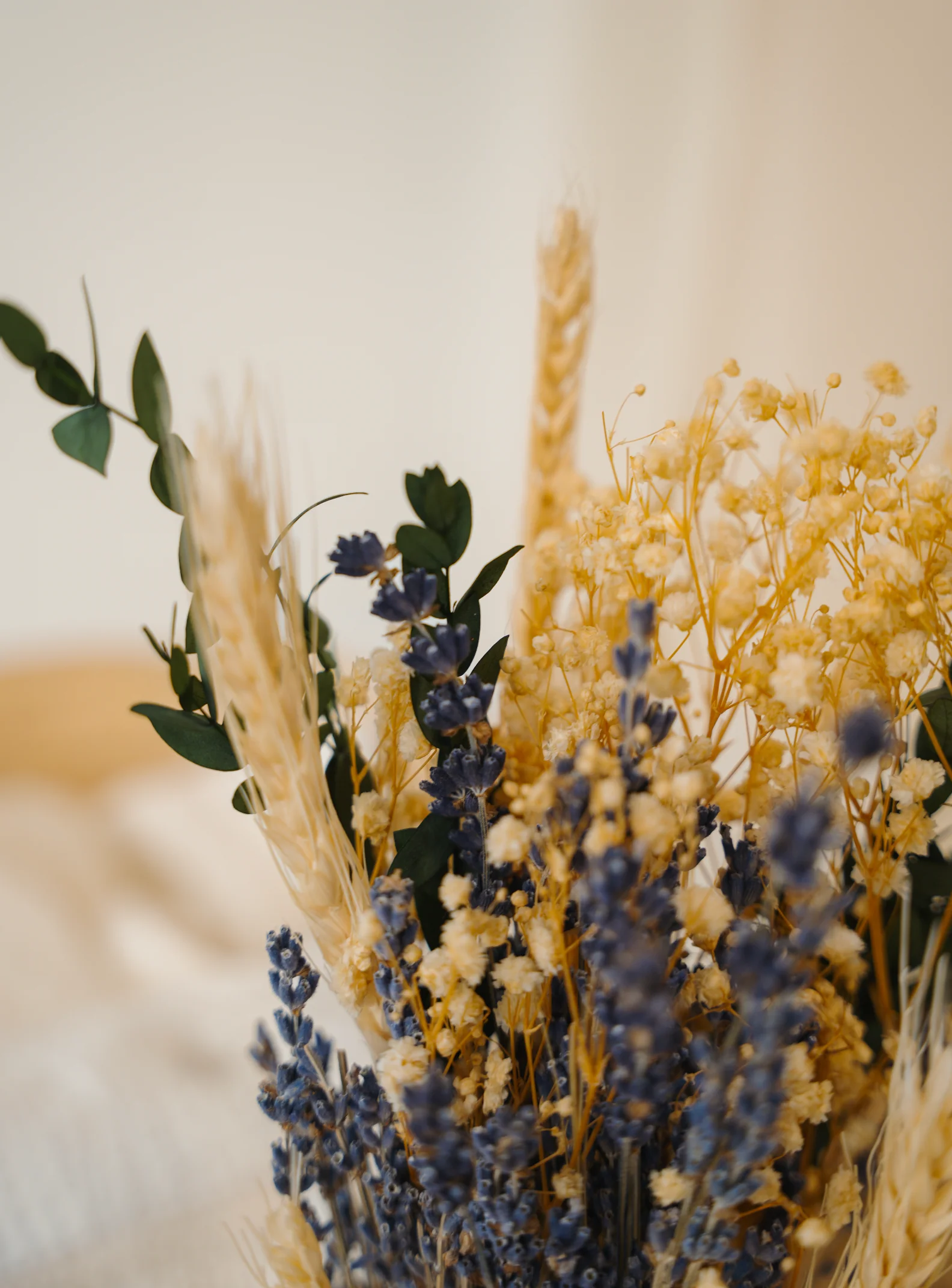 Bouquet de fleurs séchées - Crème - Image 3