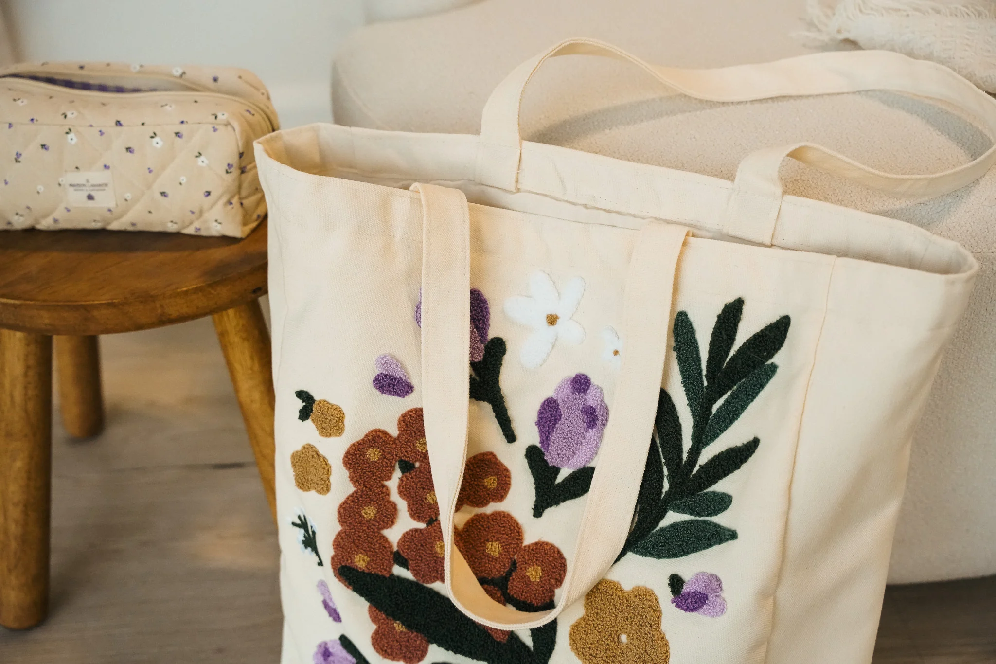 Sac coton réutilisable - Les fleurs d'automne - Image 3