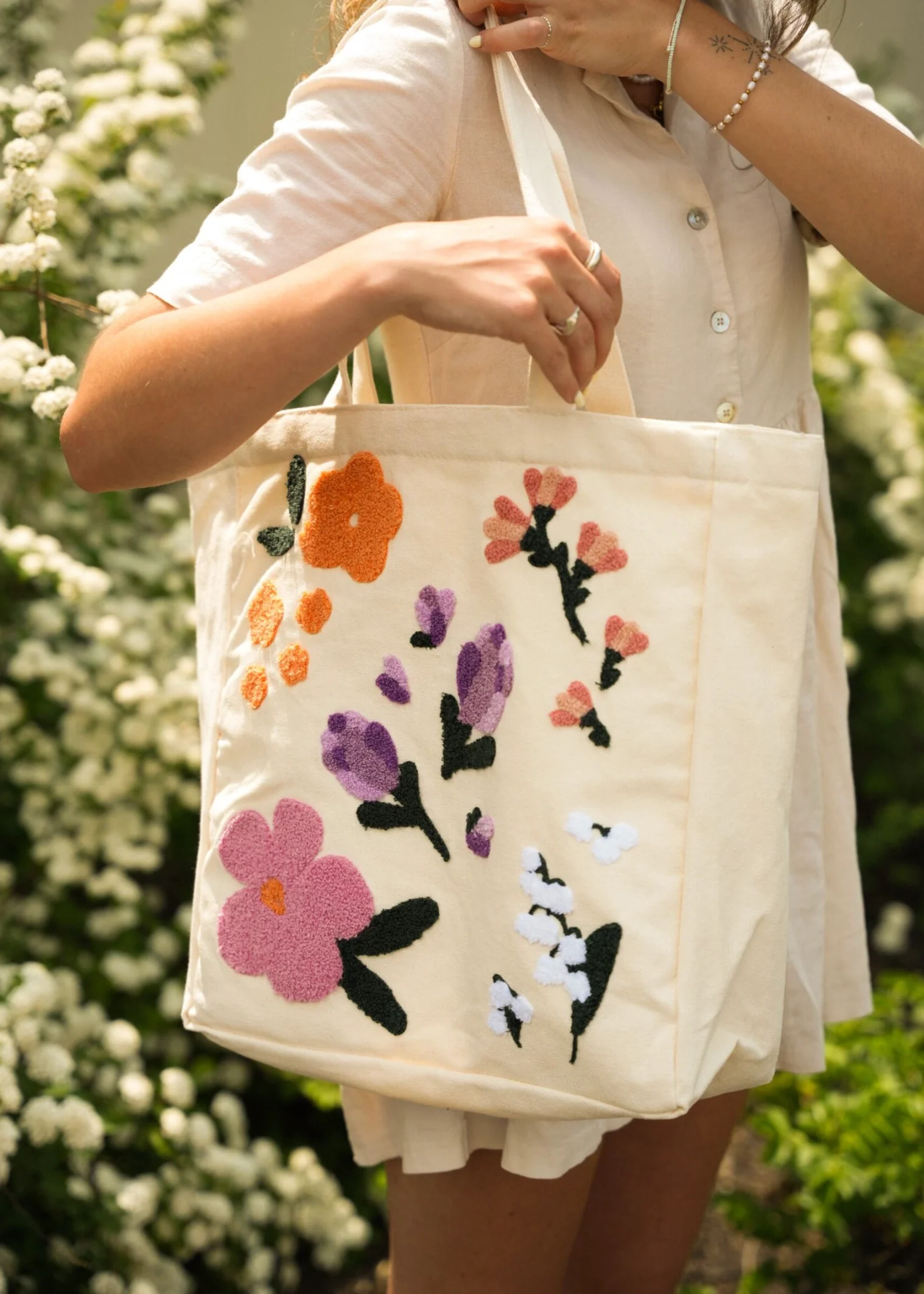 Sac coton réutilisable - Les fleurs d'été - Image 2