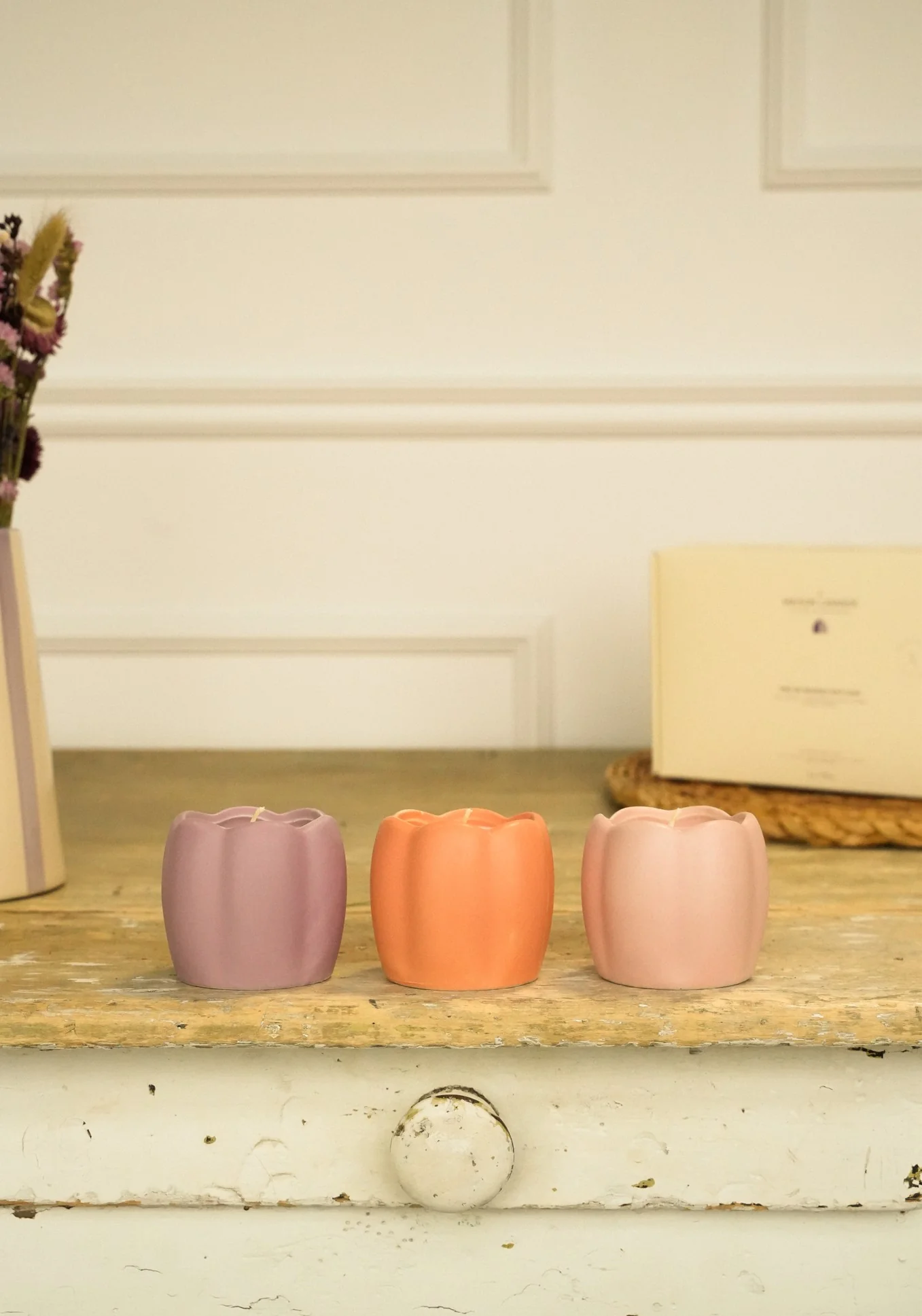 Trio de bougies en fleur - Image 3